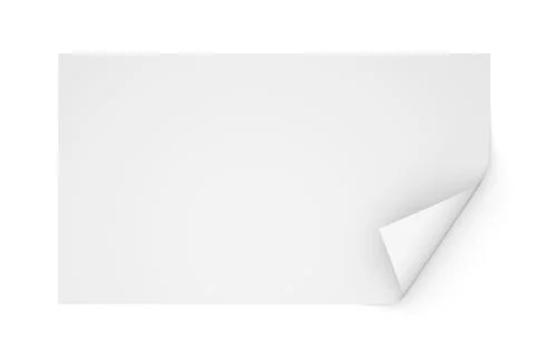 Paper sheet with curl angle Stock Illustration