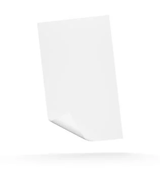 Paper sheet with curl angle Stockillustratie
