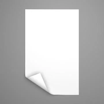 Paper sheet with curl angle Stock Illustration