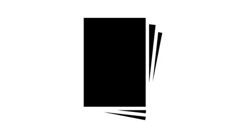 Paper sheet document glyph icon animation Stock Footage 326157994