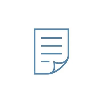 Paper Sheet Document Icon Vector Template Stock Illustration