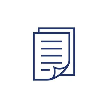 Paper Sheet Document Icon Vector Template Stock Illustration