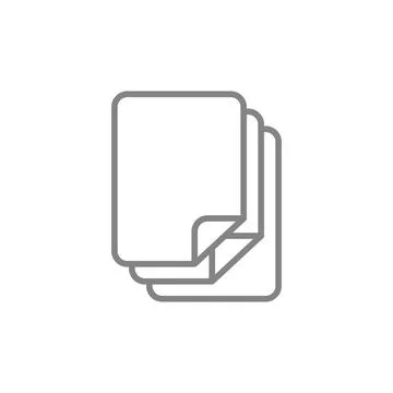 Paper Sheet Document Icon Vector Template Stock Illustration