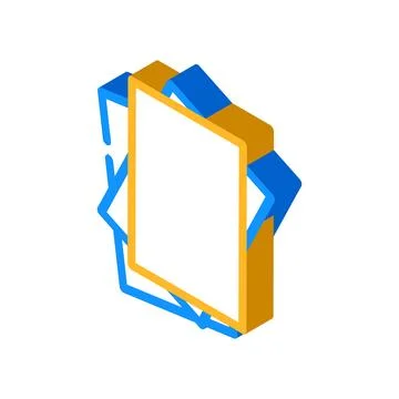 Paper sheet document isometric icon vector illustration Stock Illustration