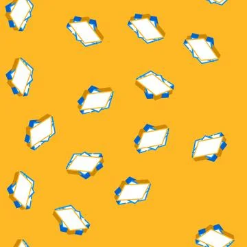 Paper sheet document isometric icon seamless pattern Stock Illustration