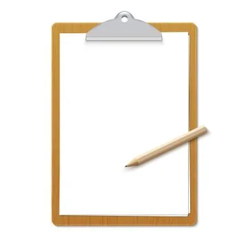 Paper sheet document note holder. Empty vector page isolated a4 clipboard 스톡 일러스트