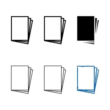 Paper sheet document types color icon vector Stock Illustration