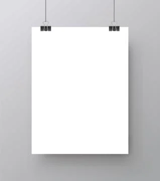 Paper sheet hanging Stock Illustration