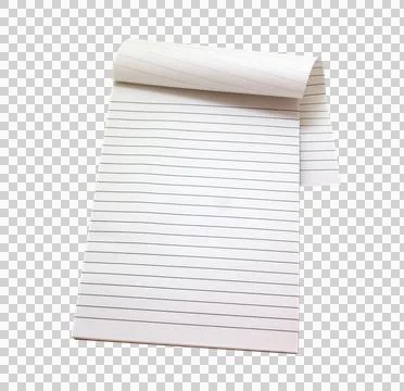 Paper sheet notebook with line on transparent background png file Stock Photos