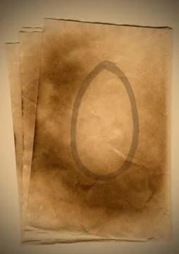 Paper sheet with the number zero Stock Photos