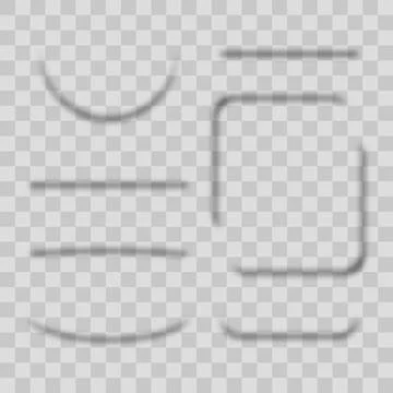 Paper sheet shadow effect. Transparent realistic paper shadow effect. White b Stock Illustration