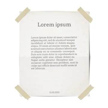 Paper sheet template. Stock Illustration