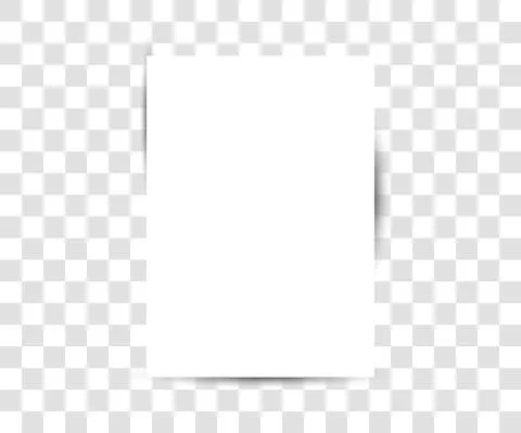 Paper sheet on transparent background. Vector illustration. Stock Illustration