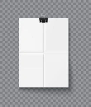 Paper sheet vector realistic illustration Stock Illustration