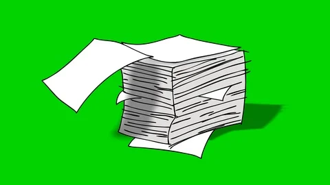 Paper sheets flies from paper block. Video stock 104648520