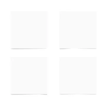 Paper Sheets Note With Transparent Shadow Stock Illustration