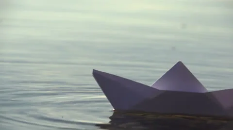 Paper Ship 002 - 25 fps Stock Footage 24378654