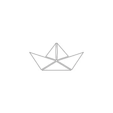 Paper ship. flat vector icon Stock Illustration