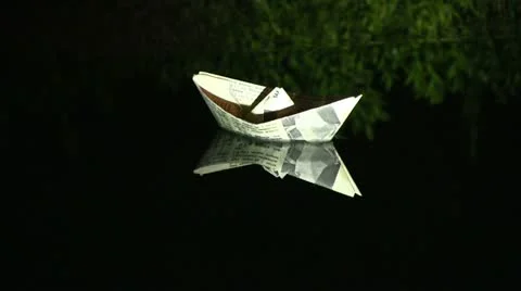 Paper ship Stock Footage 11521841