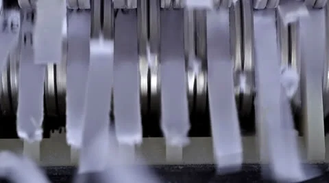 Paper shredder cuts documents. Stock-Footage 25873633