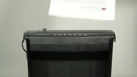 Paper Shredder Stock Footage 12336985