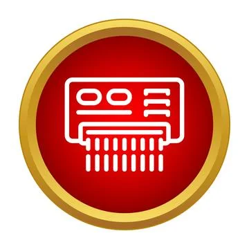 Paper shredder icon symbolizing document destruction and privacy Illustration