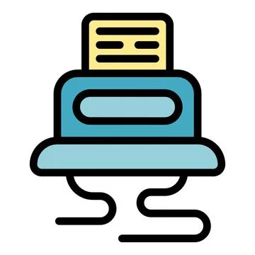 Paper shredder machine destroying document with hidden camera icon Stock Illustration
