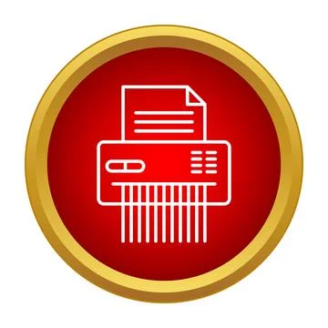Paper shredder machine destroying document for data protection icon イラスト素材