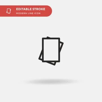 Paper Simple vector icon. Illustration symbol design template for web mobile  Stock Illustration