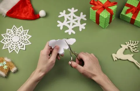Paper snowflake Stock Photos