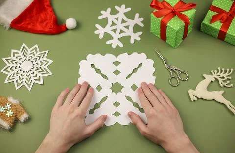 Paper snowflake Stock Photos