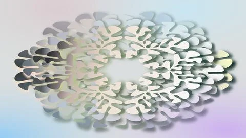 Paper Snowflake White Background Stock Illustration