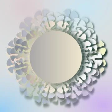 Paper Snowflake White Background Stock Illustration