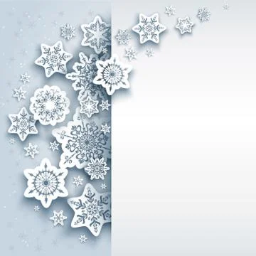 Paper snowflakes winter Stock Illustration