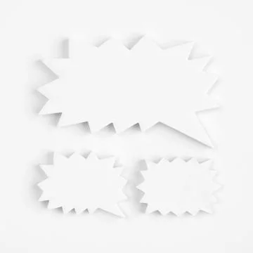 Paper speech ballons Stock Photos