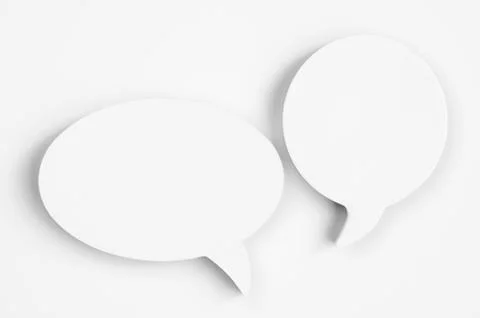 Paper speech ballons Stock Photos