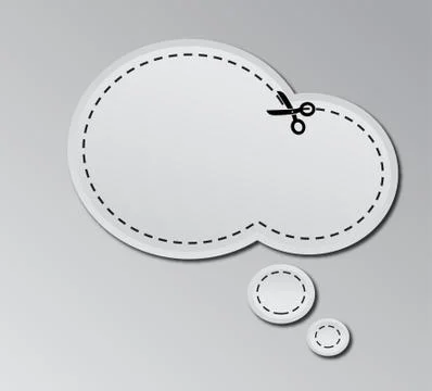 Paper speech bubble Stock Illustration