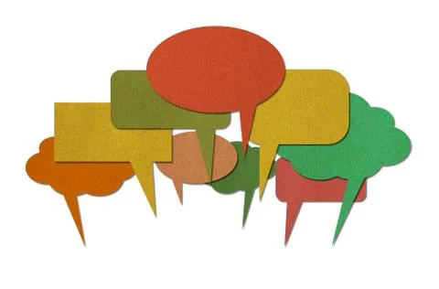 Paper speech bubble Stock Illustration