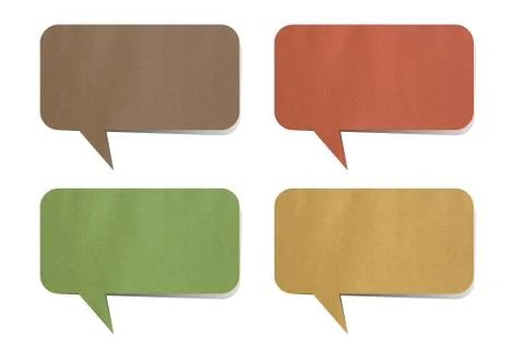 Paper speech bubble Stock Illustration