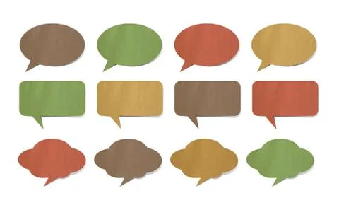 Paper speech bubble Stock Illustration