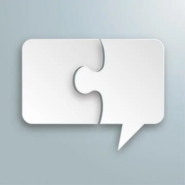 Paper Speech Bubble Puzzle 스톡 일러스트