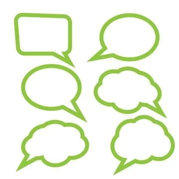 Paper Speech Bubble. Stickers of speech bubbles vector Stock Illustration