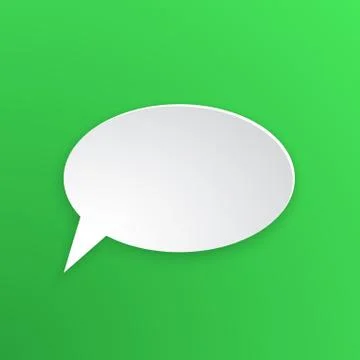 Paper speech bubble for talk at oval shape Stock Illustration