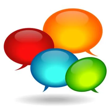 Paper Speech Bubble, Vector Illustration Stock Illustration