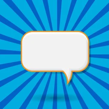 Paper speech bubble, vector illustration Stock Illustration