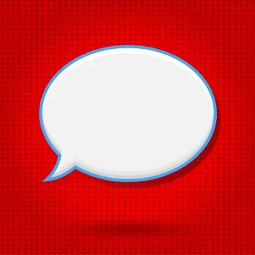 Paper speech bubble, vector illustration Illustrazione stock