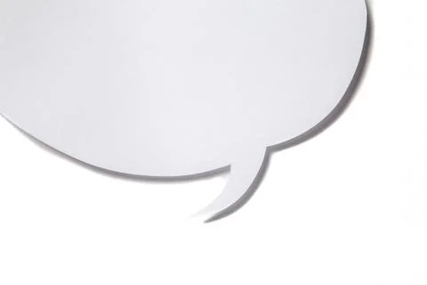 Paper speech bubble on white background Stock Photos