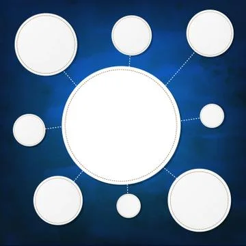 Paper speech bubbles with blue background Stock Illustration