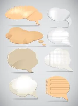 Paper speech bubbles Stock Illustration