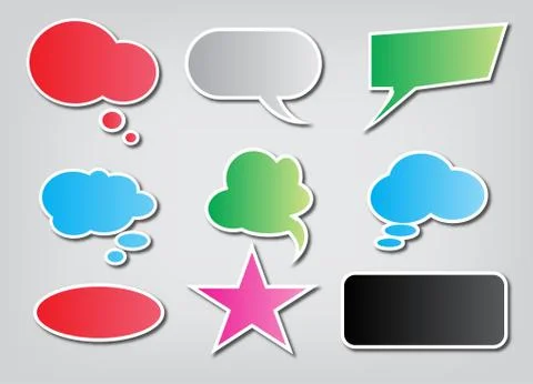 Paper speech bubbles Stock Illustration